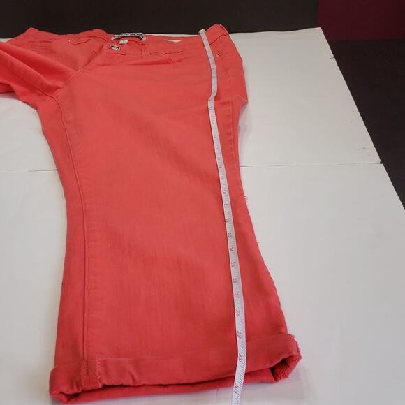 CODE BLEU WOMEN'S SOHO CROP JEANS SIZE 6, CORAL COLOR - Picture 7 of 9
